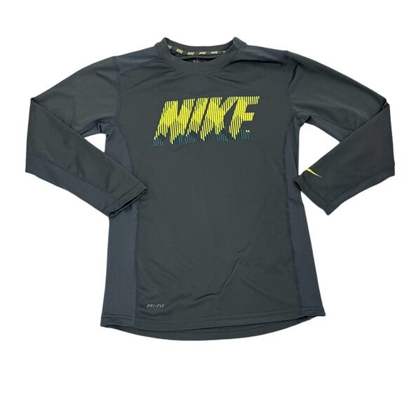 Nike Logo Long Sleeve Athletic Shirt Size Medium (10/12) - Picture 1 of 2